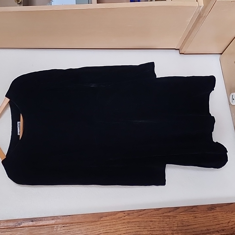 Jil Sander Vintage Classic Black Velvet Dress Est. S 4 6 EUC